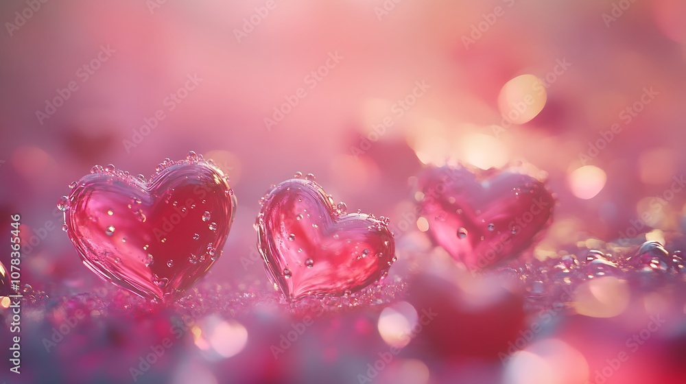 Valentine's Day greeting card with a pink background Valentine's Day greeting card with a pink background