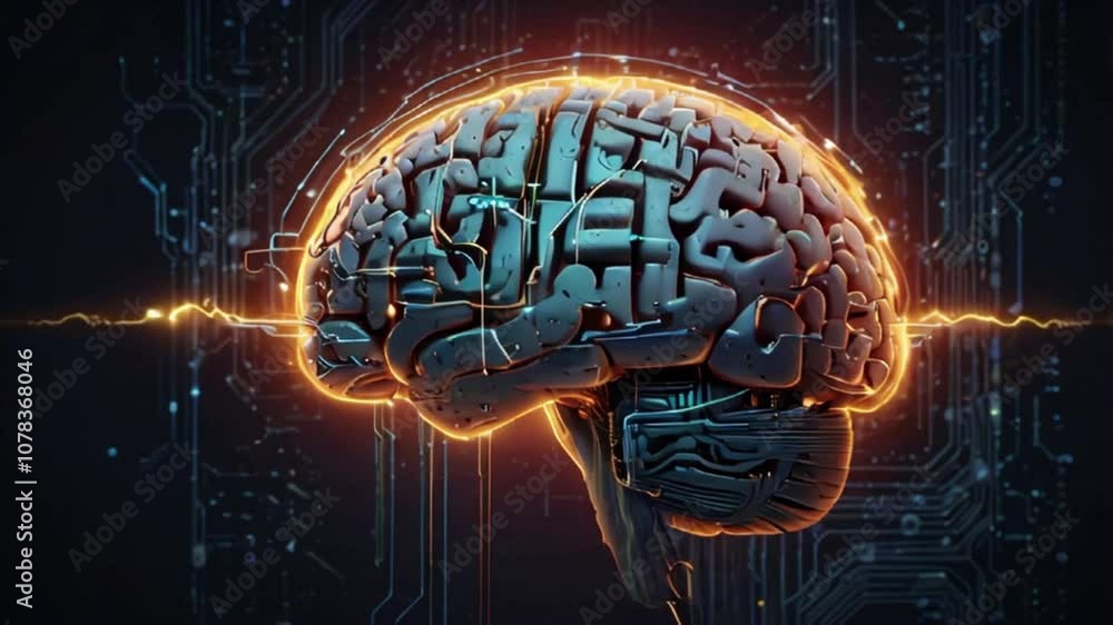 human brain colorful lights HD resolution with hyper realistic nature ai generative 4K Background. human brain colorful lights HD resolution with hyper realistic nature ai generative 4K Background.