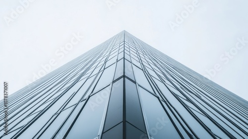 Minimalist photography of the corner side of a tall building
