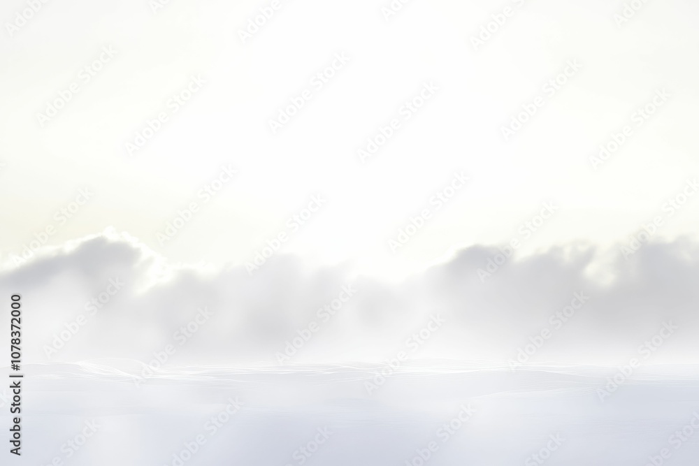 White clouds, bright light, and white waves. White clouds, bright light, and white waves.