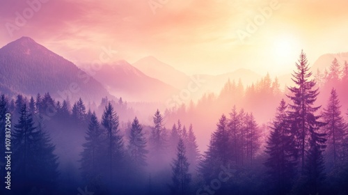 Misty Mountain Sunrise