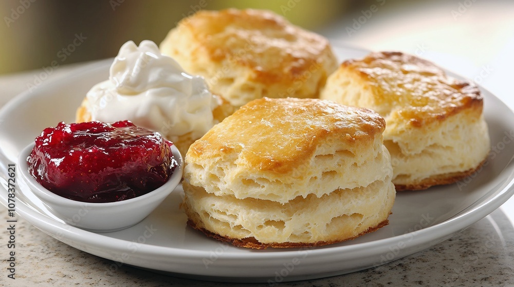 Buttermilk Biscuits with Strawberry Jam and Whipped Butter Recipe Buttermilk Biscuits with Strawberry Jam and Whipped Butter Recipe