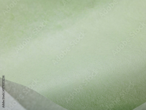 モスグリーン　和紙　波　抽象画