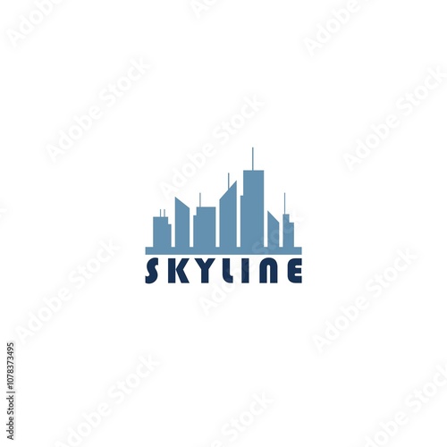 City Skyline logo icon isolated on white background