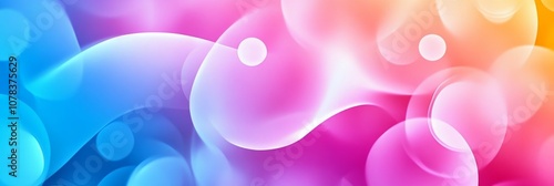 Dreamy Rainbow Design Background, Fantasy Glowing Liquid, Pastel Blur, Abstract Colorful Texture