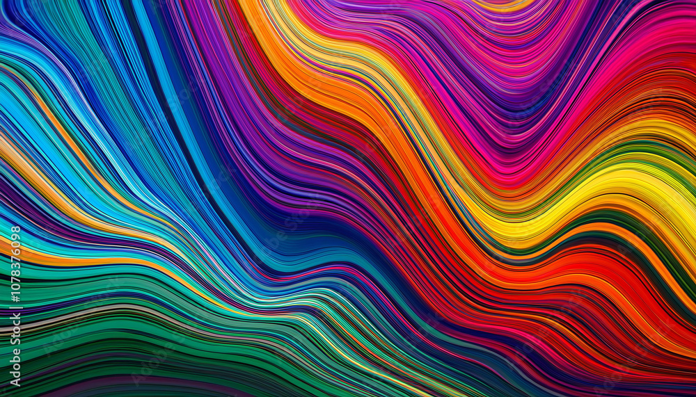 Groovy Wave Pattern: A Funky and Psychedelic Background Groovy Wave Pattern: A Funky and Psychedelic Background