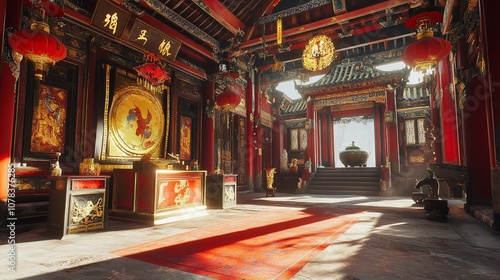 Wallpaper Mural Exquisite detail captures a golden dragon's head surrounded by a dazzling array of shimmering coins Torontodigital.ca