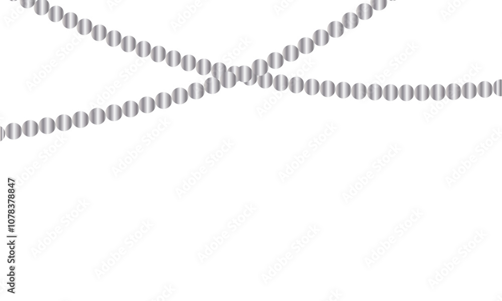 Fototapeta premium White pearl beads necklaces background. vector white strings of pearls, Wedding theme. vector illustration. EPS 10