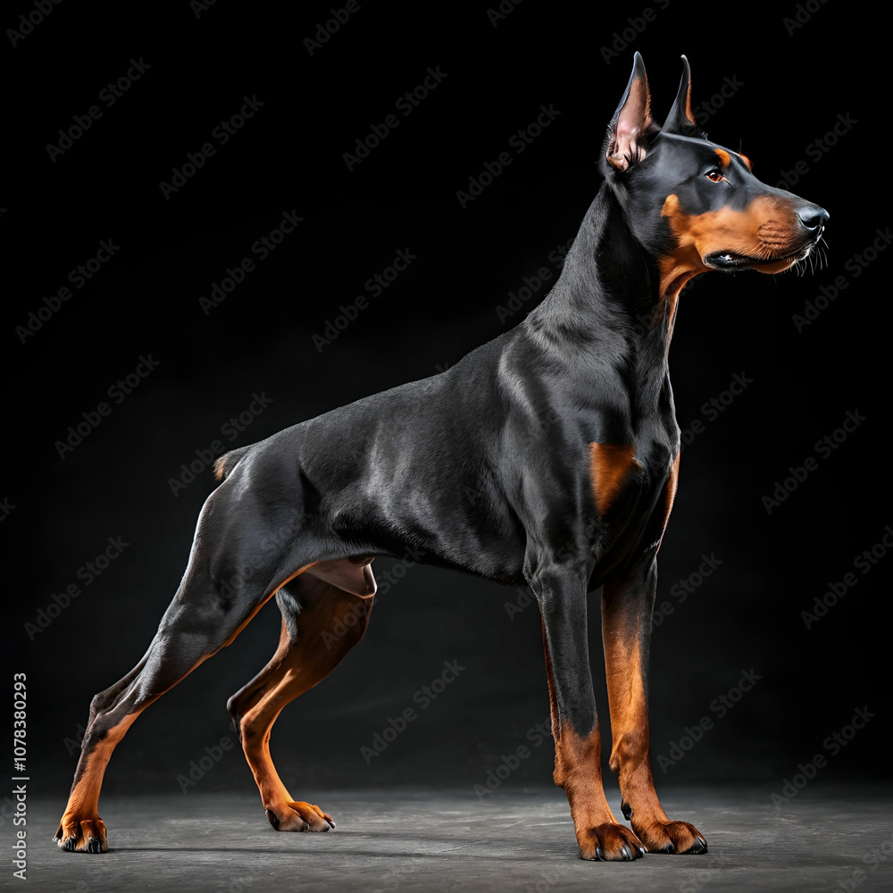 The Doberman Pinscher is a sleek, intelligent, and loyal guard dog known for its strength. The Doberman Pinscher is a sleek, intelligent, and loyal guard dog known for its strength.