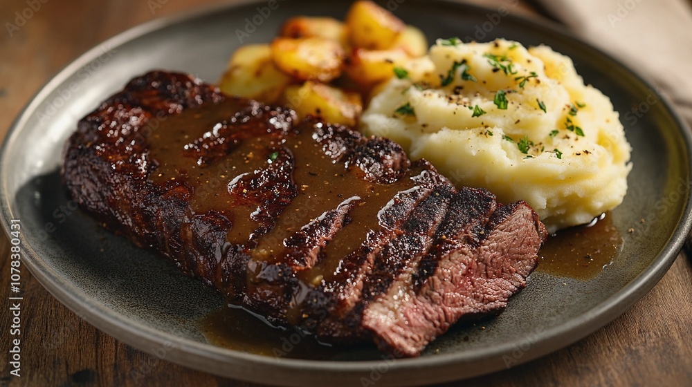 Delicious Roast Beef with Mashed Potatoes and Gravy Recipe Delicious Roast Beef with Mashed Potatoes and Gravy Recipe