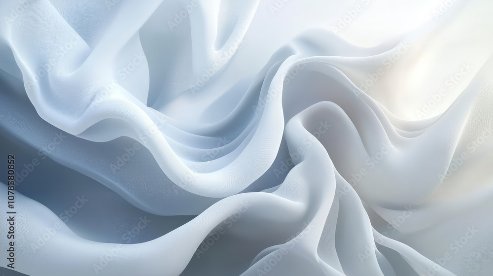 Obraz premium 3d wavy white smooth and wavy background