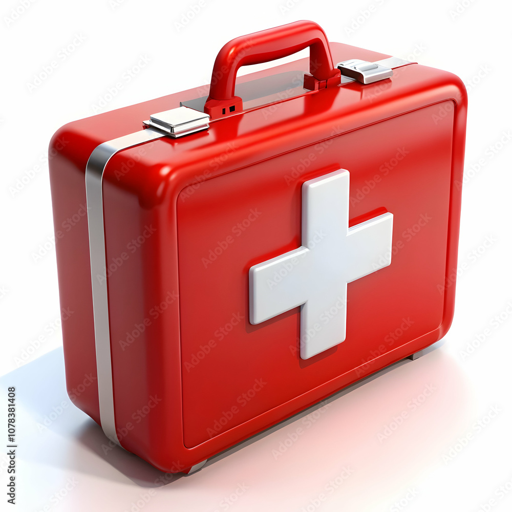 A first aid kit containing essential medical supplies for emergencies, ensuring prompt care. A first aid kit containing essential medical supplies for emergencies, ensuring prompt care.