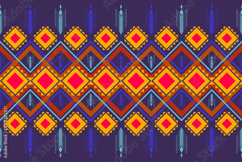 Geometric illustration seamless pattern for background, wallpaper, card, site, fabric, clothing, decoration, wrapping paper
