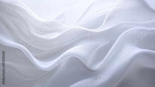 3d wavy abstract white background