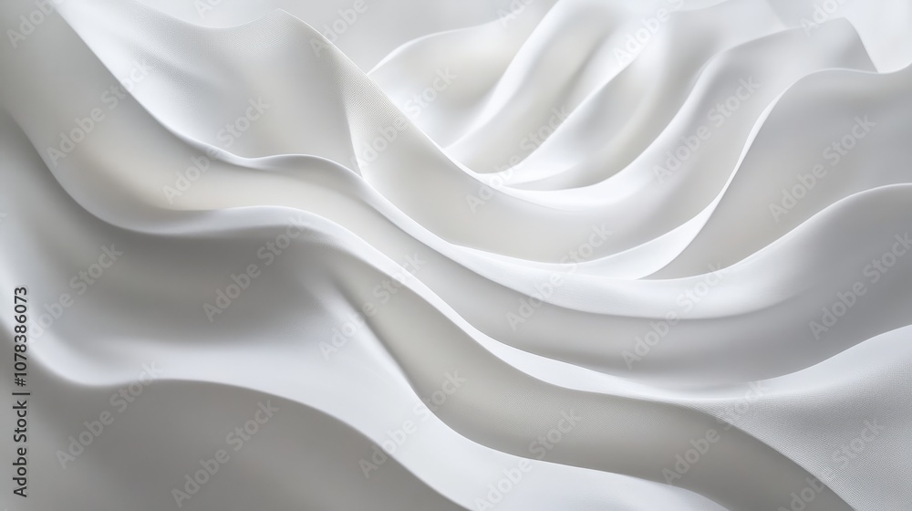 Obraz premium 3d wavy abstract white background