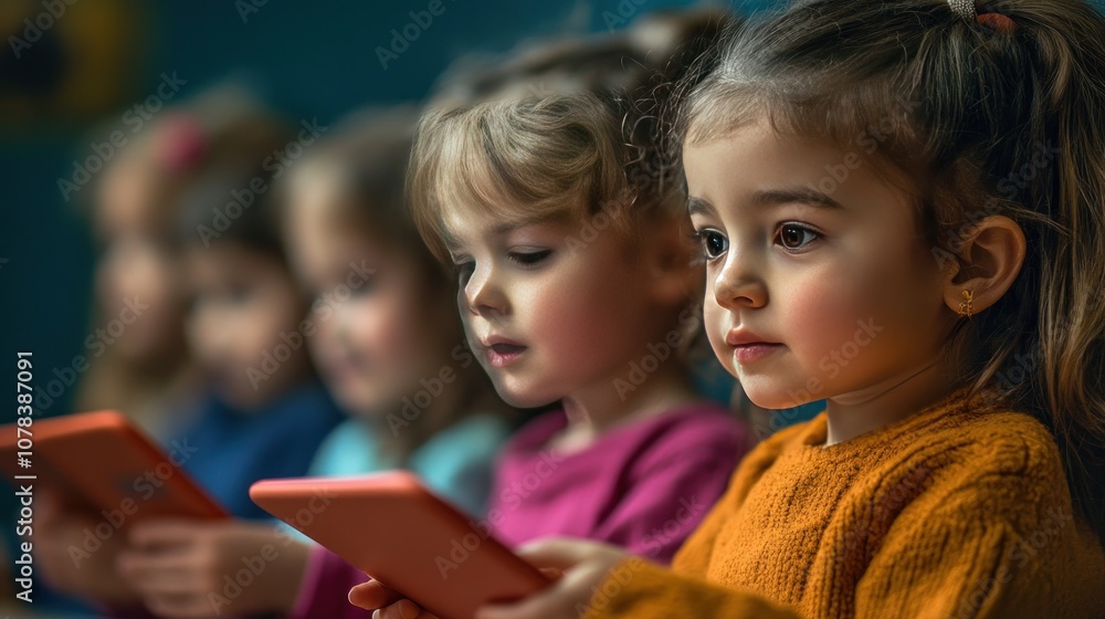 Children learning coding with an innovative educational app, digital challenges and interactive lessons fostering creativity. Children learning coding with an innovative educational app, digital challenges and interactive lessons fostering creativity.