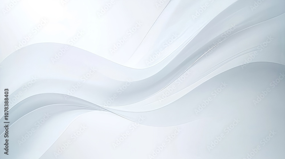 Obraz premium 3d abstract wavy white background. smooth wallpaper