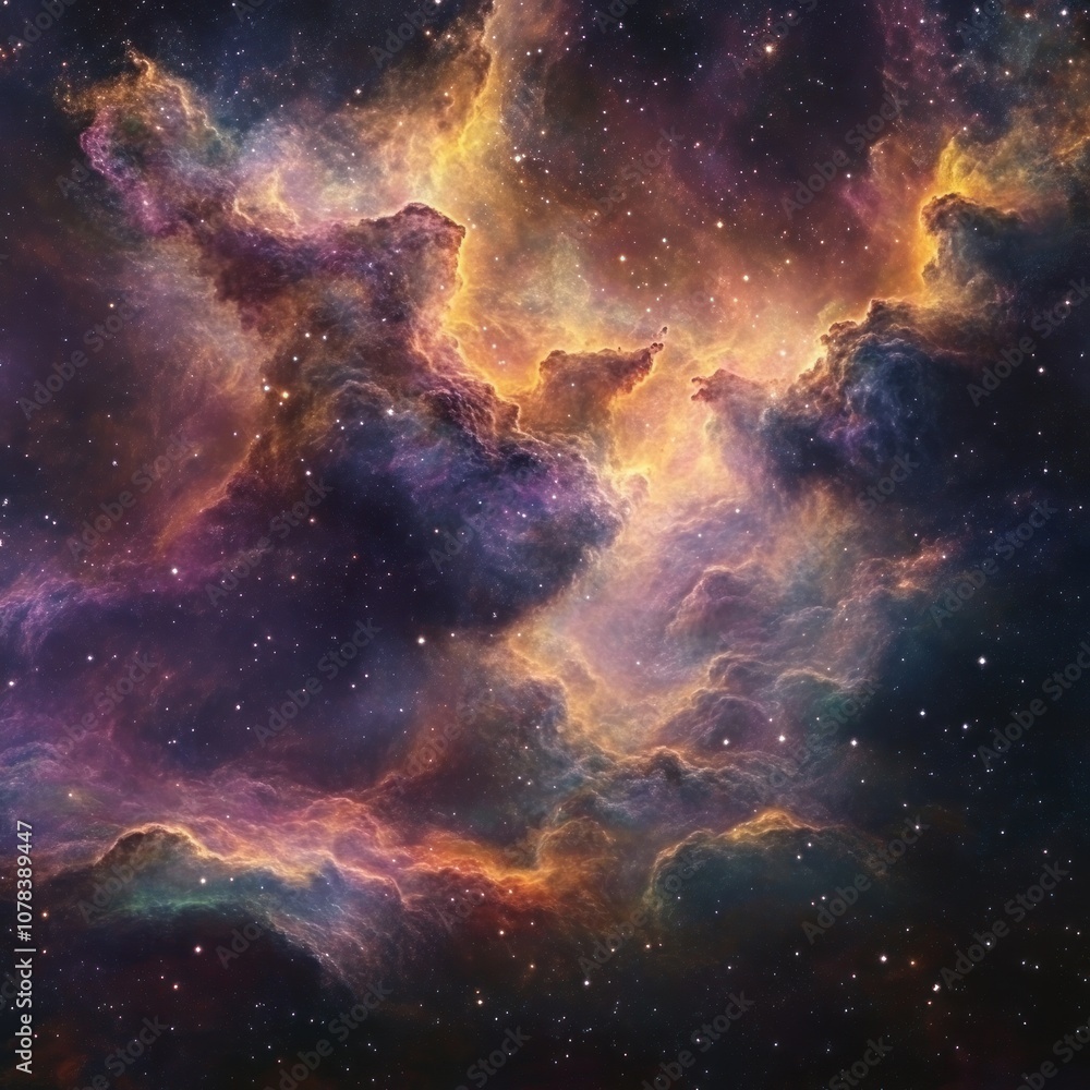 Distant cosmic sky filled with glowing clouds of gas and dust, stars and galaxies shining brightly in the vast, colorful expanse. --v 6.1 Job ID: 723e2efd-1bb8-4063-b507-09dfee8adea5 Distant cosmic sky filled with glowing clouds of gas and dust, stars and galaxies shining brightly in the vast, colorful expanse. --v 6.1 Job ID: 723e2efd-1bb8-4063-b507-09dfee8adea5