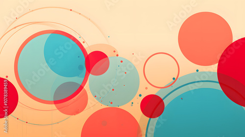 Bright and Playful Abstract Circles on Gradient Background