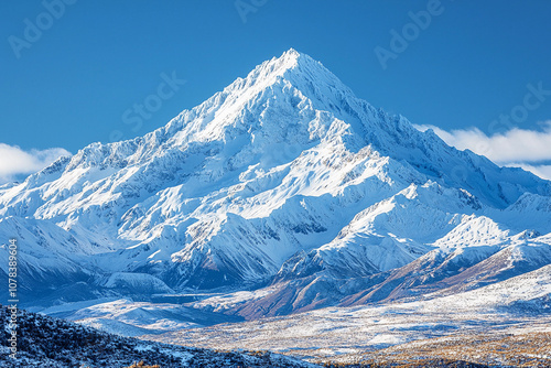 Wallpaper Mural Majestic snow-capped mountain peaks under a clear blue sky Torontodigital.ca