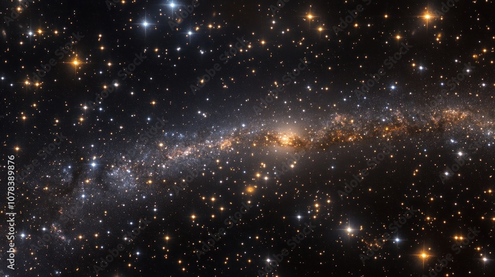 Fototapeta premium Endless deep sky fading into the cosmic darkness, faint stars barely visible in the distance, evoking a sense of mystery and wonder.