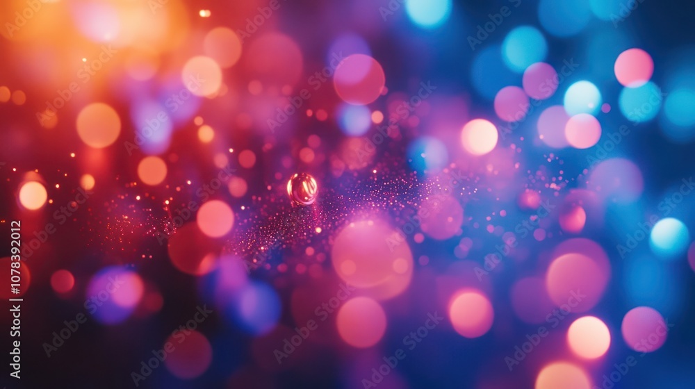 Abstract background with colorful bokeh lights on dark background. Abstract background with colorful bokeh lights on dark background.