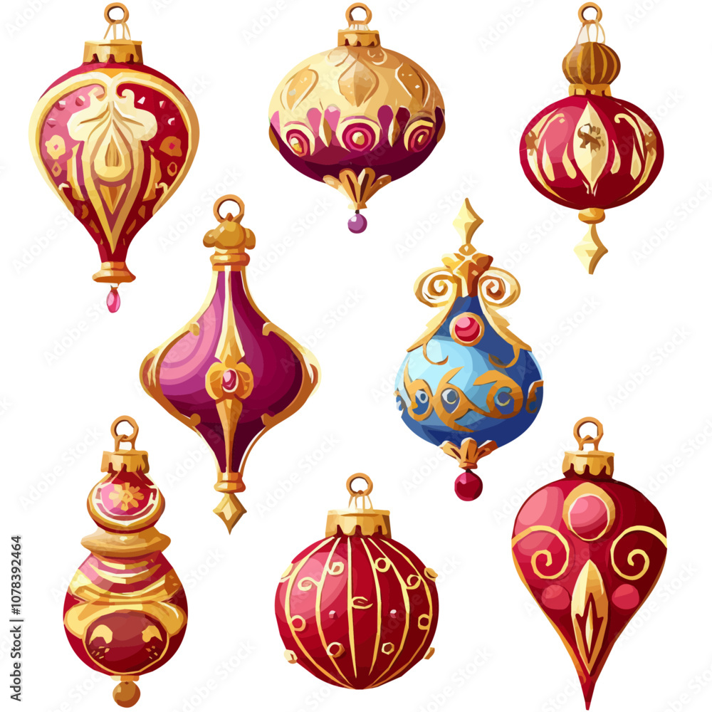 Simple flat 2D icon Christmas ornament set isolated on transparent background, vector, flat design, animation design, vector, flat design, simple flat 2D icon, design, clipart, bauble set Simple flat 2D icon Christmas ornament set isolated on transparent background, vector, flat design, animation design, vector, flat design, simple flat 2D icon, design, clipart, bauble set