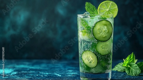 Refreshing Cucumber Mint Cooler Recipe with Lime and Mint Garnish