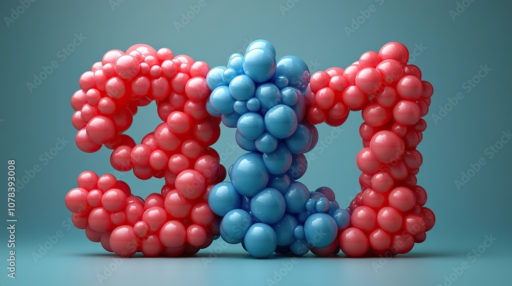 numbers with soft balloon styles 3d rendering numbers with soft balloon styles 3d rendering