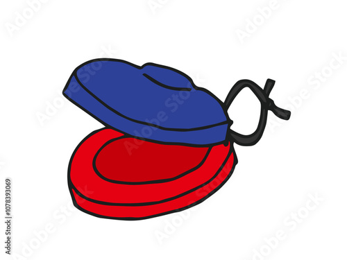 小学校のプリントイラスト：カスタネット