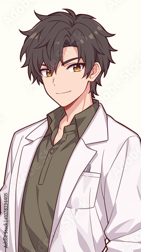 Anime Doctor Character Illustration photo