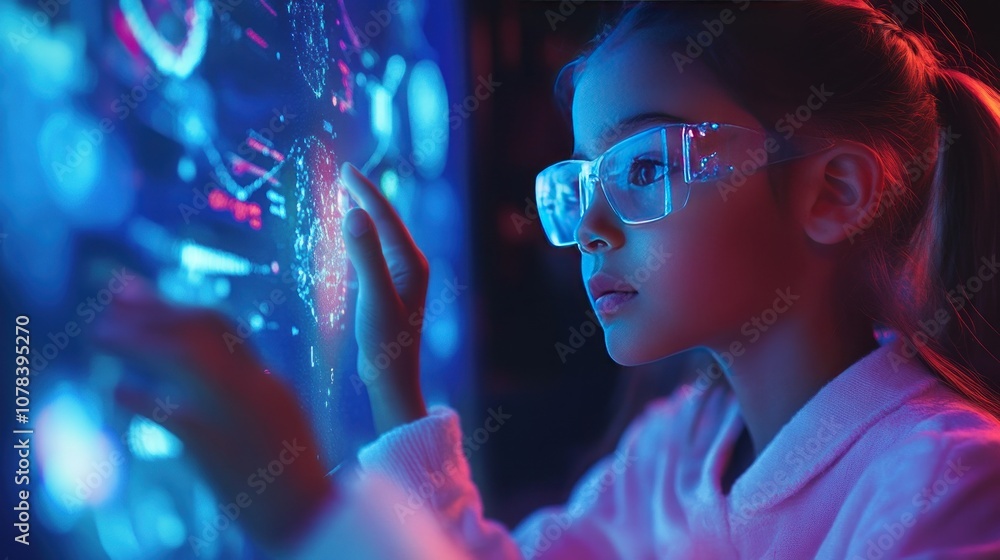 Teacher integrating machine learning into lesson plans, innovative education tools analyzing student progress in real time. Teacher integrating machine learning into lesson plans, innovative education tools analyzing student progress in real time.