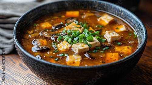 Hot and Sour Soup Recipe with Tofu, Mushrooms, and Green Onions