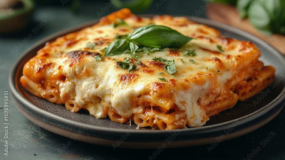 Oven-Baked Ziti with Mozzarella and Fresh Basil Recipe Oven-Baked Ziti with Mozzarella and Fresh Basil Recipe