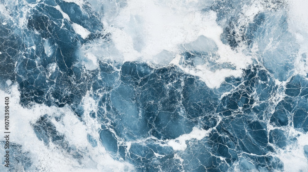 Marble texture with ocean blues and bright whites, forming wave-like patterns and deep contrast reminiscent of the sea Marble texture with ocean blues and bright whites, forming wave-like patterns and deep contrast reminiscent of the sea