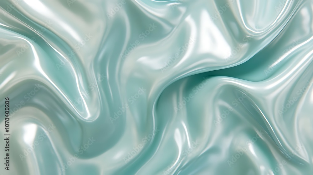 Obraz premium Light turquoise background with smooth glossy effect