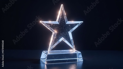 Crystal star on a dark background.