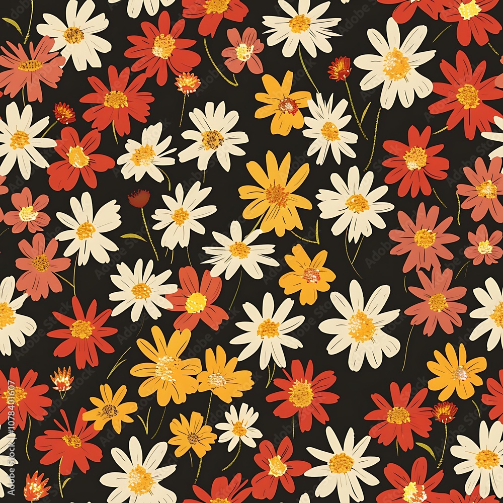Intricate Flower Patterns Creating a Vibrant and Colorful Textile Design for Fashion and Home Decor Use Intricate Flower Patterns Creating a Vibrant and Colorful Textile Design for Fashion and Home Decor Use