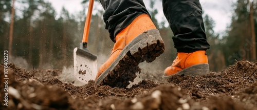 A team conducts fire prevention by clearing underbrush in a forest, surrounded by the scent of pine and fresh soil