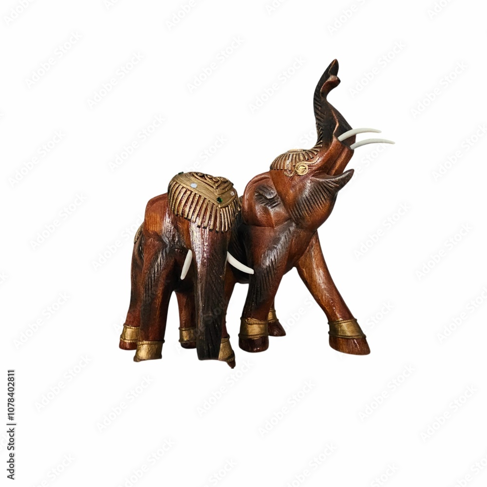 wooden elephant isolated on white wooden carved elephant wooden elephant isolated on white wooden carved elephant