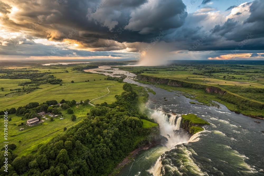 Fototapeta premium Aerial Photography Capturing the Essence of Passion: Vibrant Colors and Dynamic Landscapes Showcasing Enthusiasm and Energy in Nature's Breathtaking Views