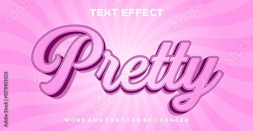 Pretty editable text effect