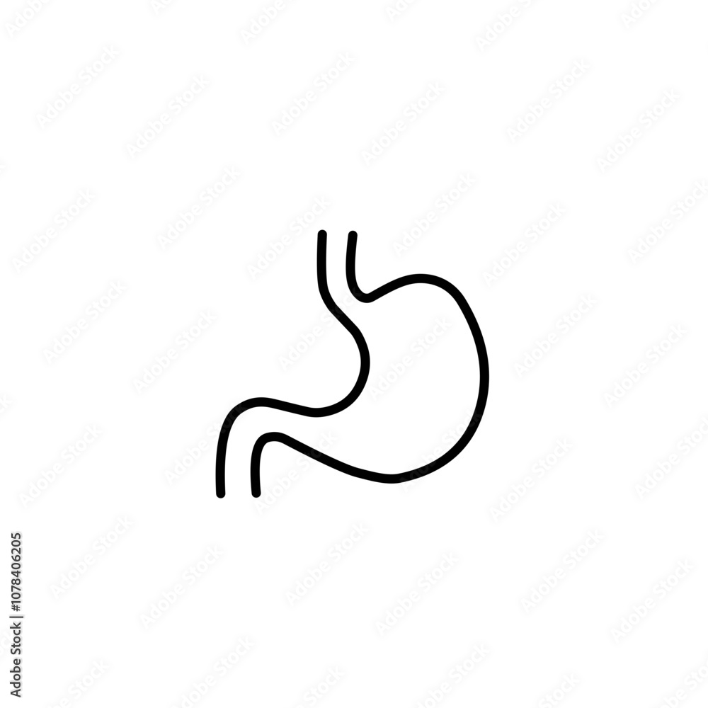 Stomach line icon Stomach line icon