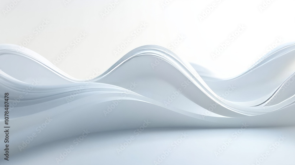 3d abstract white wavy smooth background 3d abstract white wavy smooth background