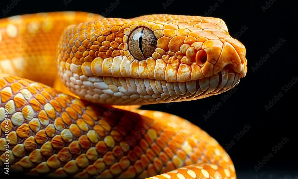 Closeup of a Golden Boa Constrictor