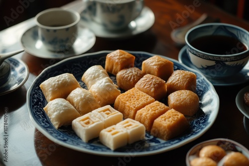 A dish of Cakwe a savory Chinese snack photo