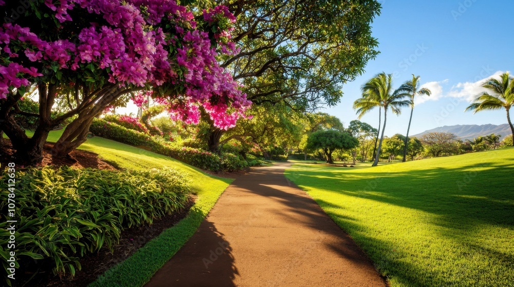 Fototapeta premium Explore botanical gardens in full bloom showcasing vibrant flora