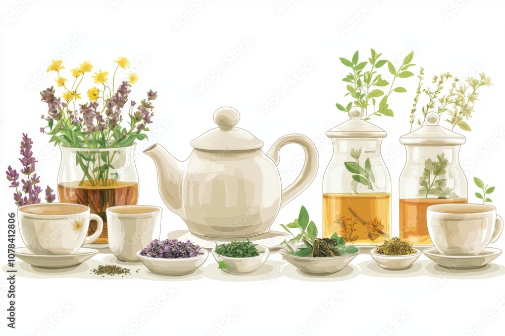 Elegant Modern Tea Set Display Elegant Modern Tea Set Display