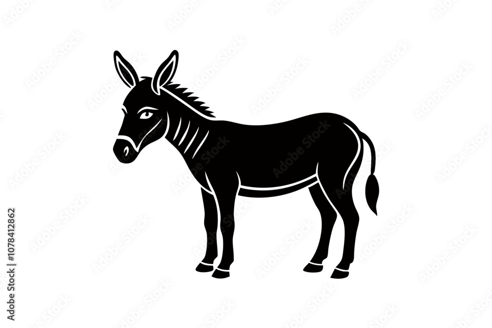 Fototapeta premium creative a cute animal line art design vector silhouette with white backgroumd