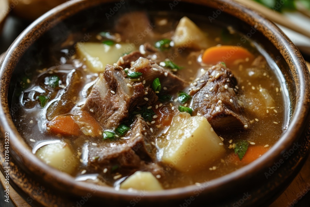 Beef Bone Soup known as Seolleongtang is a milky Korean dish Beef Bone Soup known as Seolleongtang is a milky Korean dish